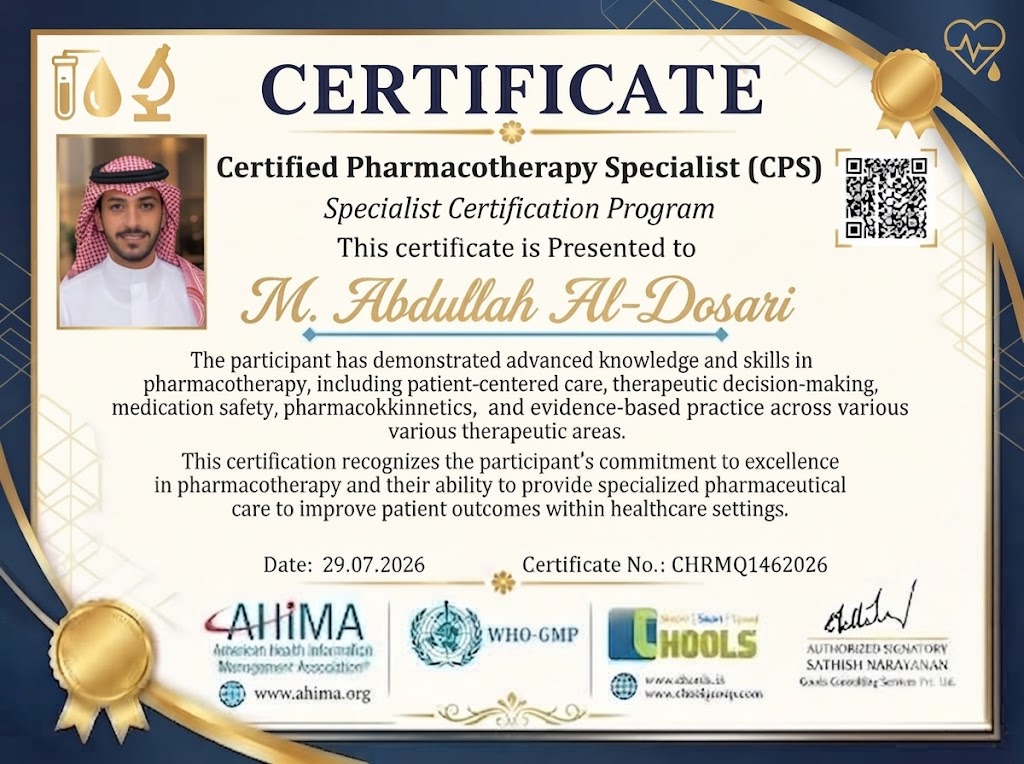 Healthcare and Pharma Program Certificate